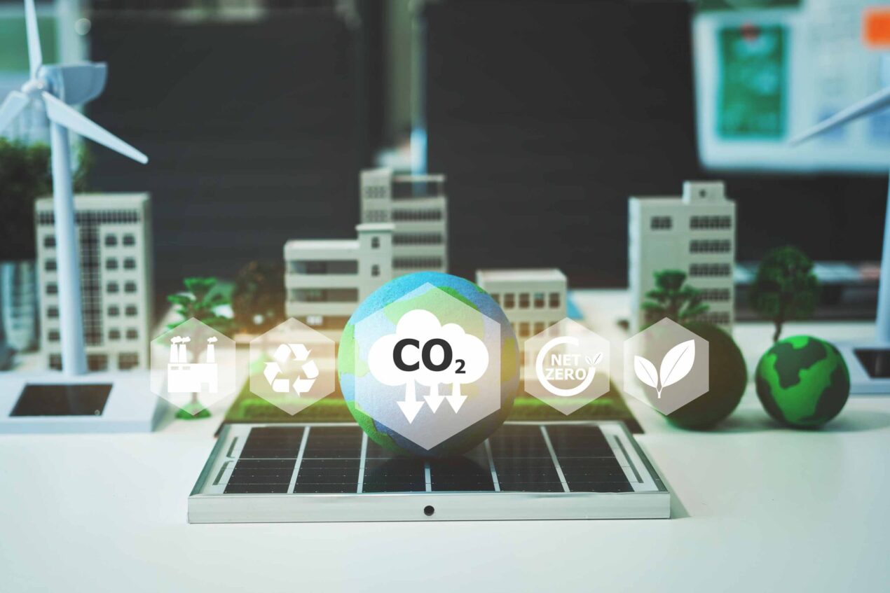 An innovative wind turbine project for a sustainable future a modern city, focusing on renewable